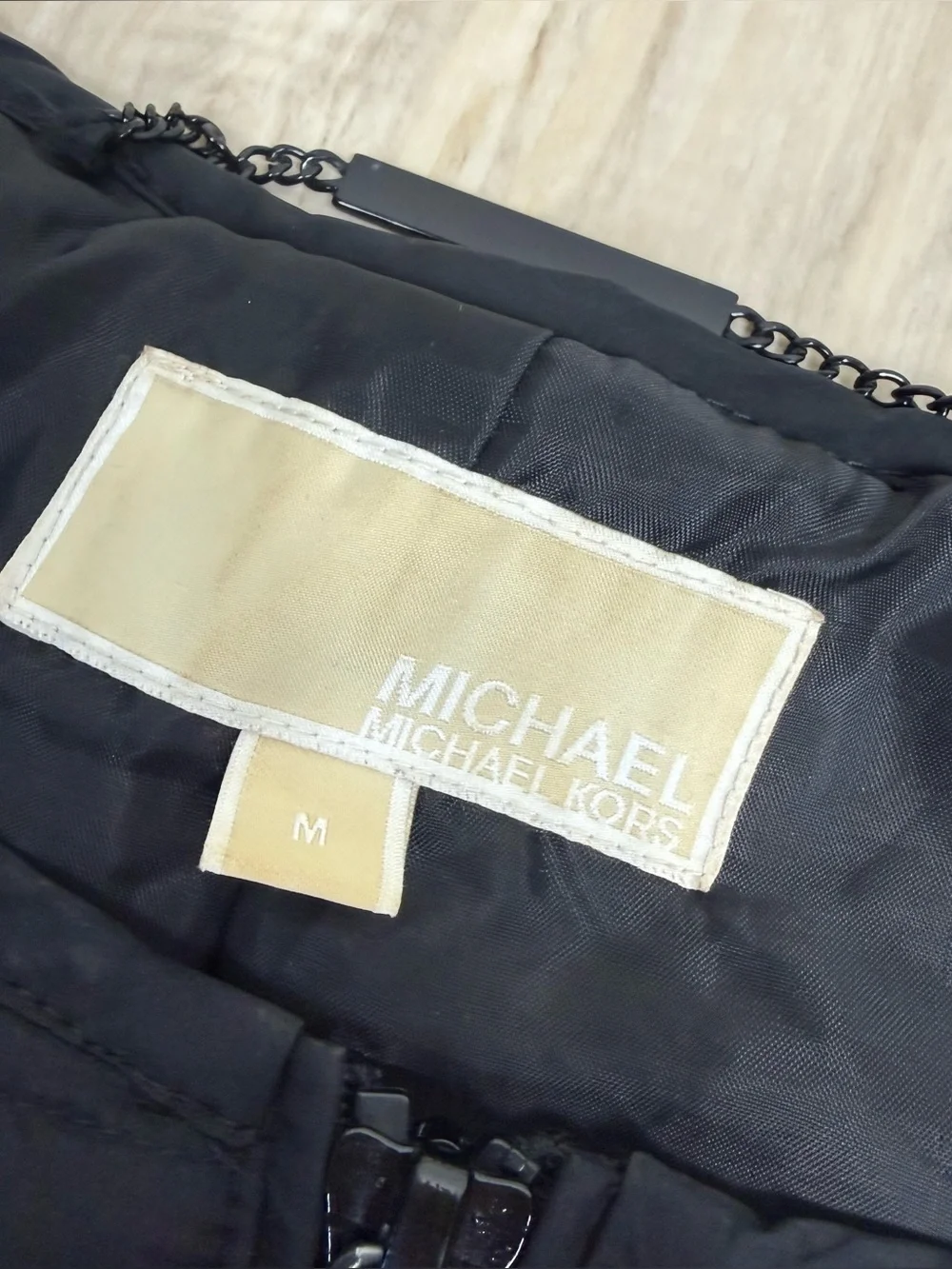 Michael Kors Black Quilted Zip-Front Puffer Jacket